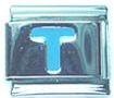 Light blue letter T - Italian charm